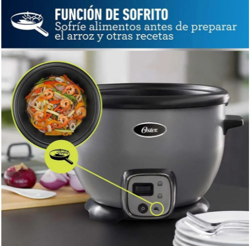 Arrocera Oster Multiusos Con Función Sofrito 10 Tazas (1.8 Litros, 2 Libras) 8029S - Imagen 2