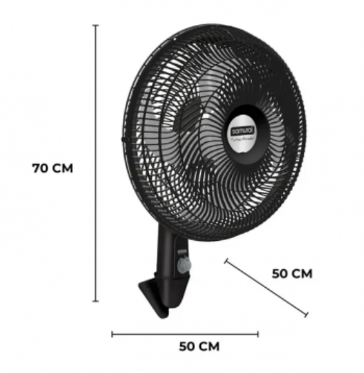 Ventilador Samurai Turbo Power De Pared